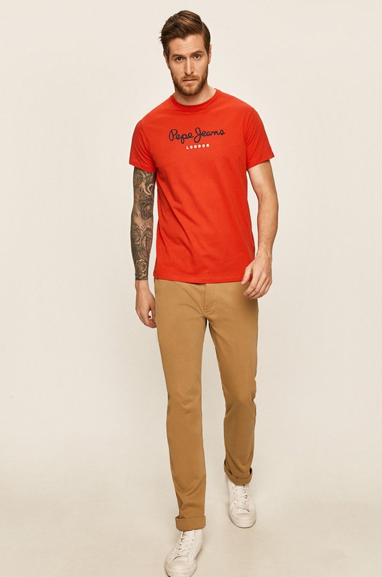 Pepe Jeans - T-shirt Eggo PM500465 czerwony AA00