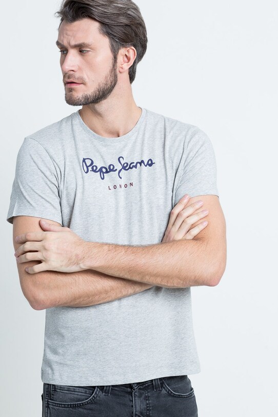 Pepe Jeans - T-shirt nadruk szary PM500465