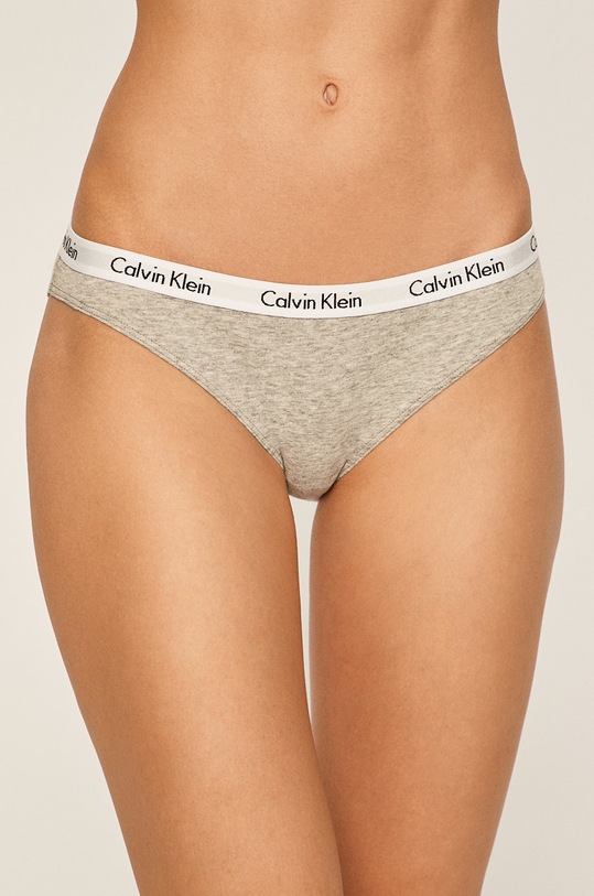 Calvin Klein Underwear - Bugyi (3 db) sima szürke 000QD3588E