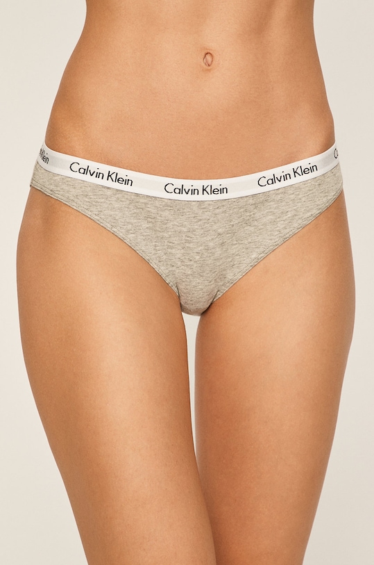 Calvin Klein Underwear - Bugyi (3 db) sima szürke 000QD3588E