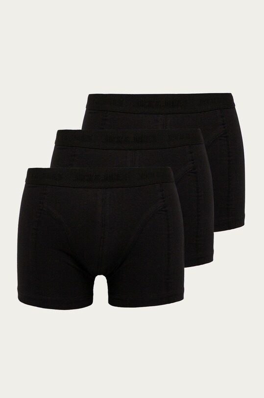 Jack & Jones - Μποξεράκια (3-pack) εφαρμοστό σορτς μπόξερ μαύρο 12127816
