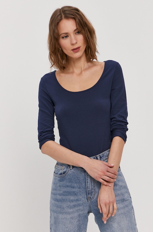 Blúzka Vero Moda s elastanom tmavomodrá 10152908