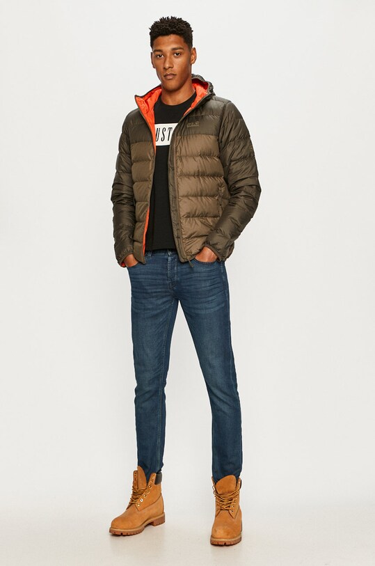 Jack Wolfskin kurtka sportowa puchowa Helium 1200573 zielony AW22