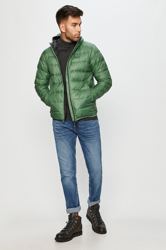 Jack Wolfskin geaca sport din puf Helium 1200573 verde AW22