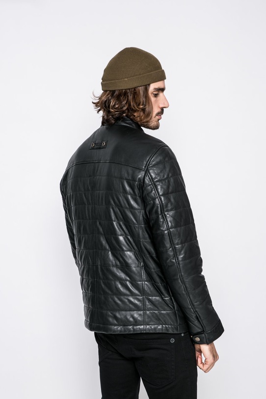 Odzież Camel Active - Kurtka skórzana 5406 czarny