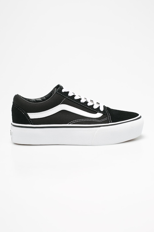Vans cipő Old Skool Platform velúr bőr fekete VN0A3B3UY281