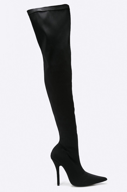 Public Desire - Vysoké čižmy ihličkový čierna REFUGE.BLACK