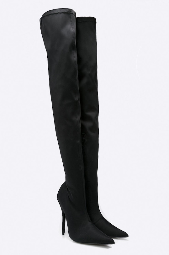 Public Desire - Vysoké čižmy REFUGE.BLACK čierna AW17