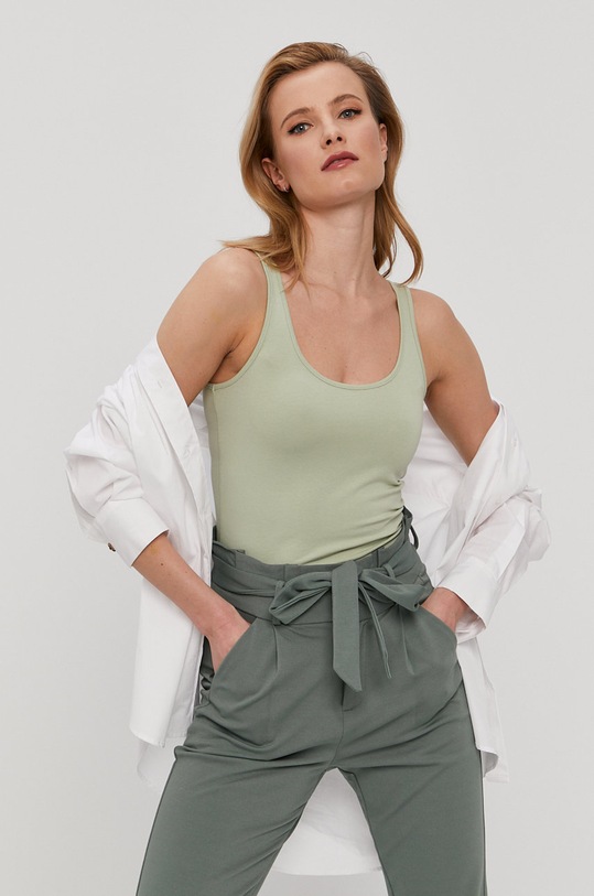 Vero Moda Top bawełna zielony 10185110