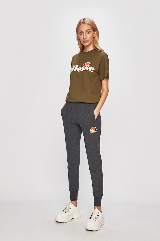 Βαμβακερό μπλουζάκι Ellesse SGS03237 πράσινο SS23