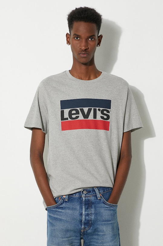 Levi's Mainline Graphic Tee Grey cotton gray 39636.0002