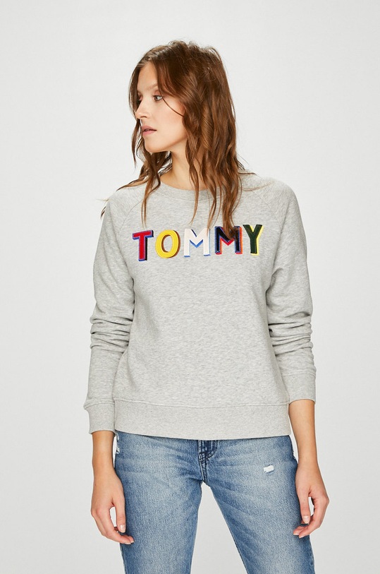 Tommy Hilfiger - Mikina potlač sivá WW0WW22298