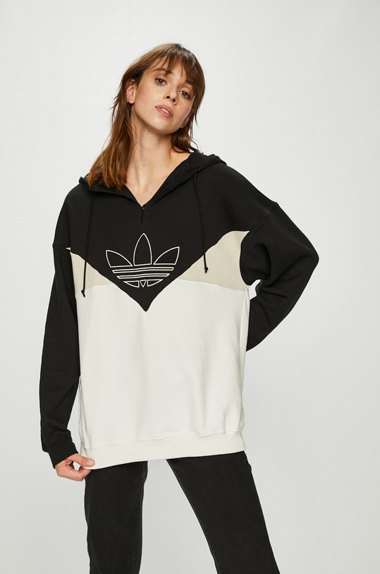 adidas Originals - Суичър DH3024 с качулка черен DH3024