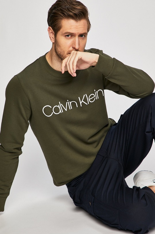Calvin Klein - Bluza print verde K10K102724