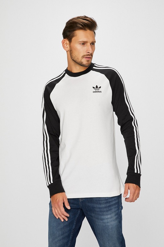 adidas Originals - Суичър DH5793 без качулка бял DH5793