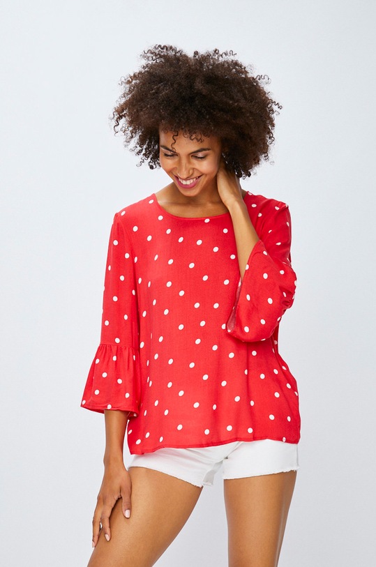 Vila - Bluzka trzy czwarte czerwony 14047300
