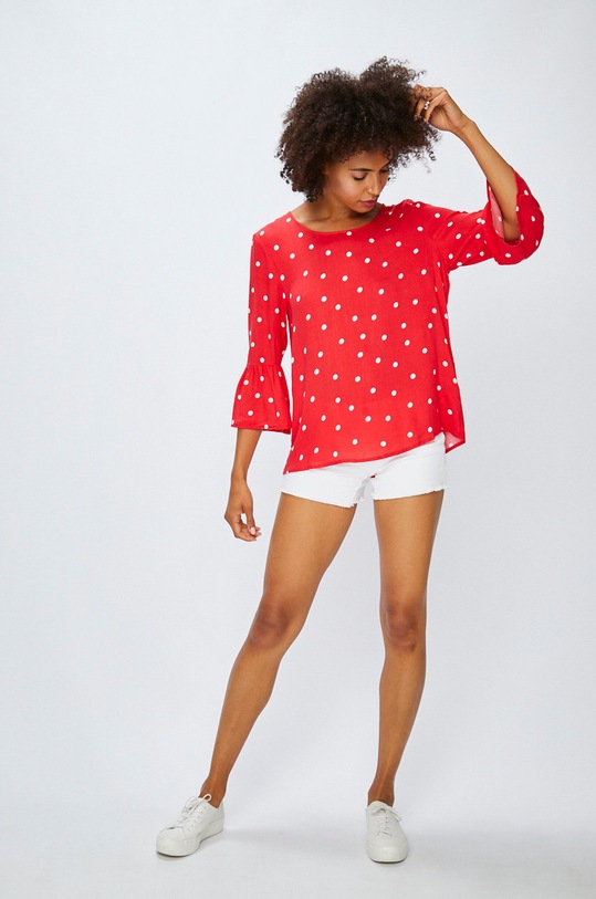 Vila - Bluzka 14047300 czerwony AW18