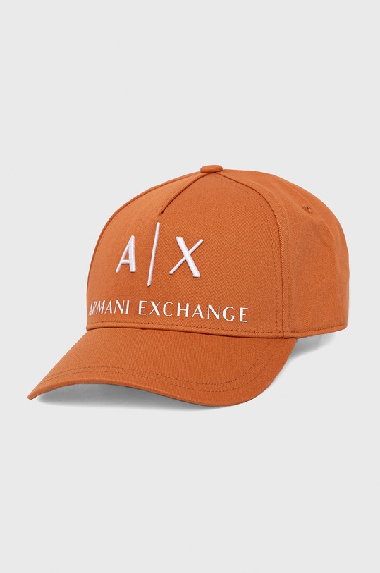 Armani Exchange czapka aplikacja pomarańczowy 954039.CC513