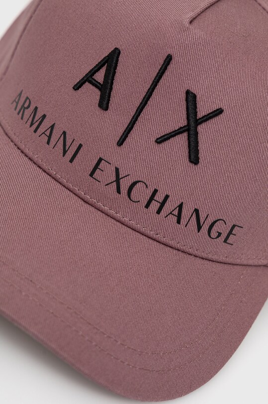 Хлопковая кепка Armani Exchange 954039.CC513 фиолетовой AA00