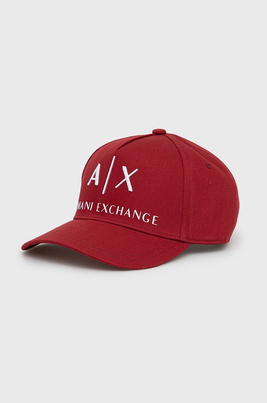 Armani Exchange czapka aplikacja bordowy 954039.CC513