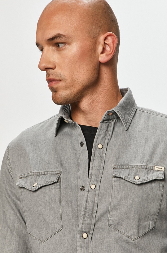 Jack & Jones - Koszula bawełna szary 12138115