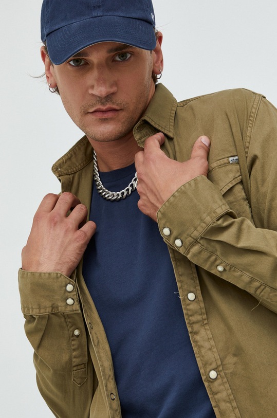 Jack & Jones koszula bawełniana zielony 12138115