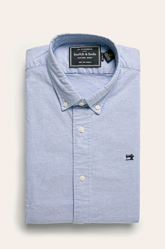 Scotch & Soda - Košeľa jednofarebný modrá 145430
