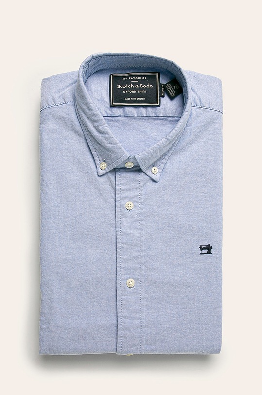 Scotch & Soda - Košeľa jednofarebný modrá 145430