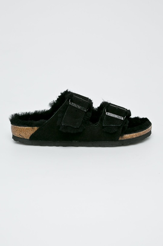 Birkenstock - Kapcie Arizona Fur czarny 752663