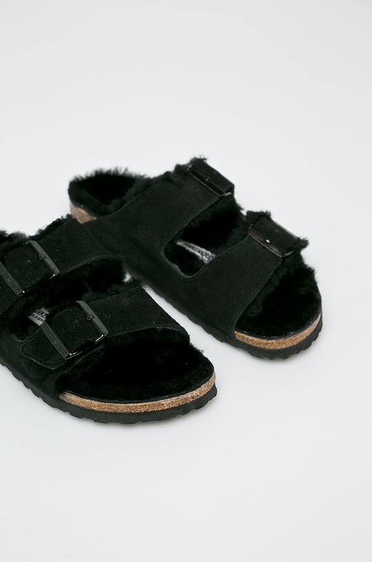 Birkenstock - Kapcie Arizona Fur czarny 752663
