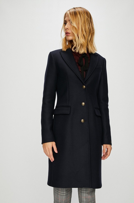 Tommy Hilfiger - Kabát nem szigetelt sötétkék WW0WW23084