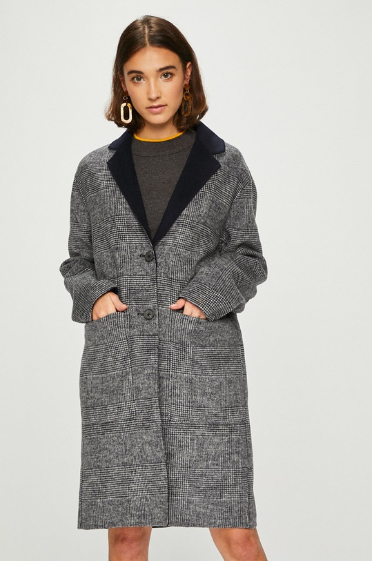 Tommy Hilfiger - Obojstranný kabát bez kapucne sivá WW0WW23068