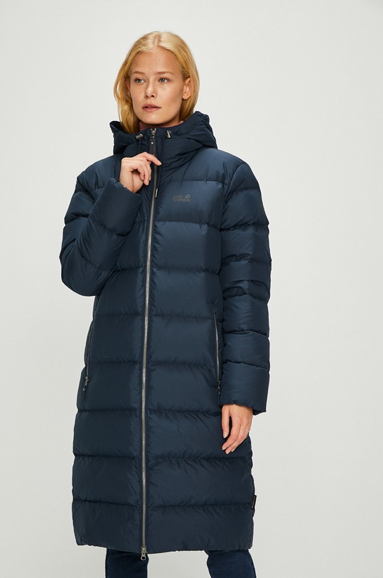 Péřová bunda Jack Wolfskin s podšívkou námořnická modř 1204131