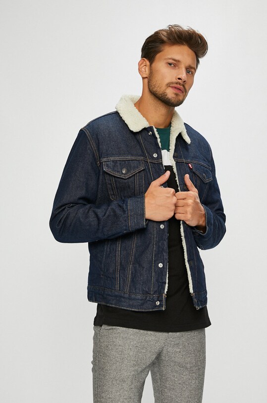 Levi's - Kurtka bez podszewki granatowy 16365.0084