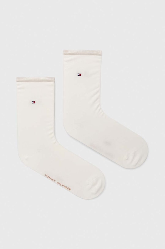 Ponožky Tommy Hilfiger 2-pak dlhé ponožky biela 371221.
