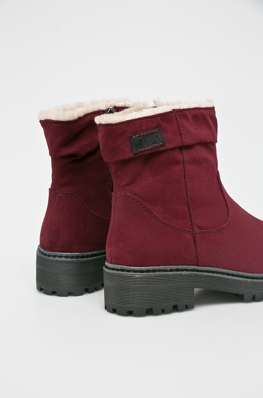 Obuv s. Oliver - Čižmy 5.5.26475.21 burgundské