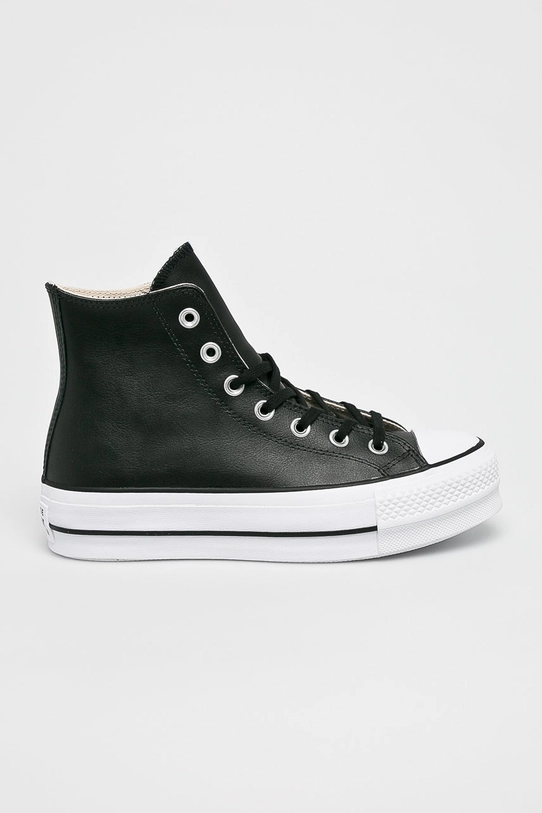 Converse scarpe da ginnastica in pelle platform nero C561675