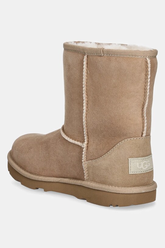 Chłopiec UGG Śniegowce zamszowe dziecięce K KIDS CLASSIC II 1017703K beżowy