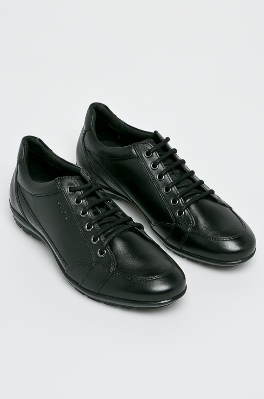 Geox - Buty skórzane U34A5D00043 czarny SS23