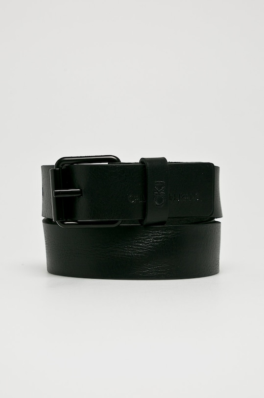 Calvin Klein Jeans - Kožený pásek černá K50K504166