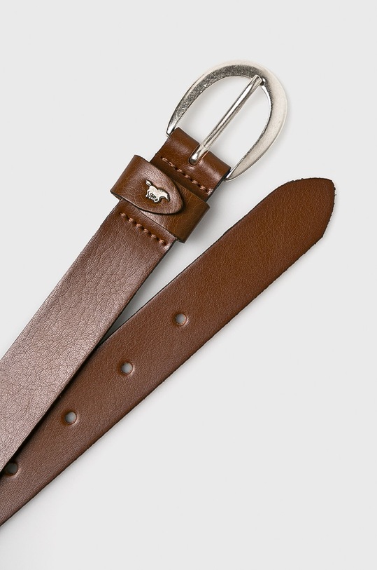 Mustang - Pasek skórzany MW3001L01 brązowy AA00