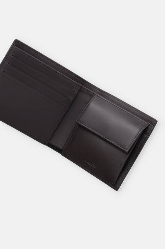 Lacoste - Portfel skórzany NH1112FG NH1112FG brązowy