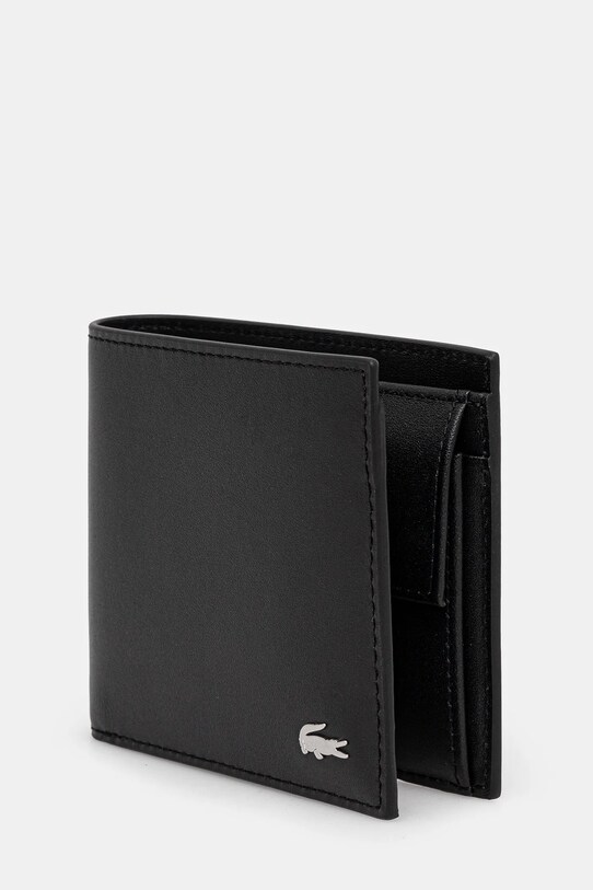 Lacoste - Kožni novčanik NH1112FG crna AW24