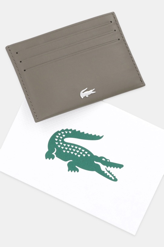 Kožená peněženka Lacoste hnědá NH1346FG