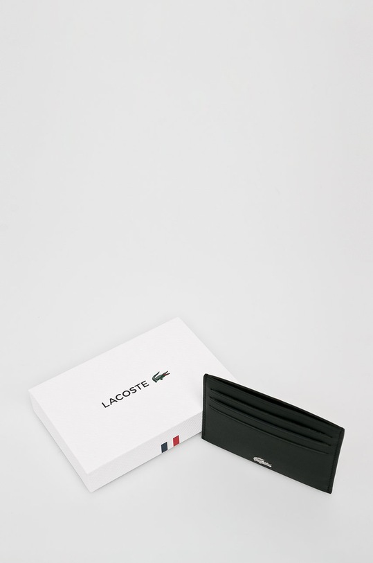 Αξεσουάρ Lacoste - Δερμάτινο πορτοφόλι NH1346FG μαύρο