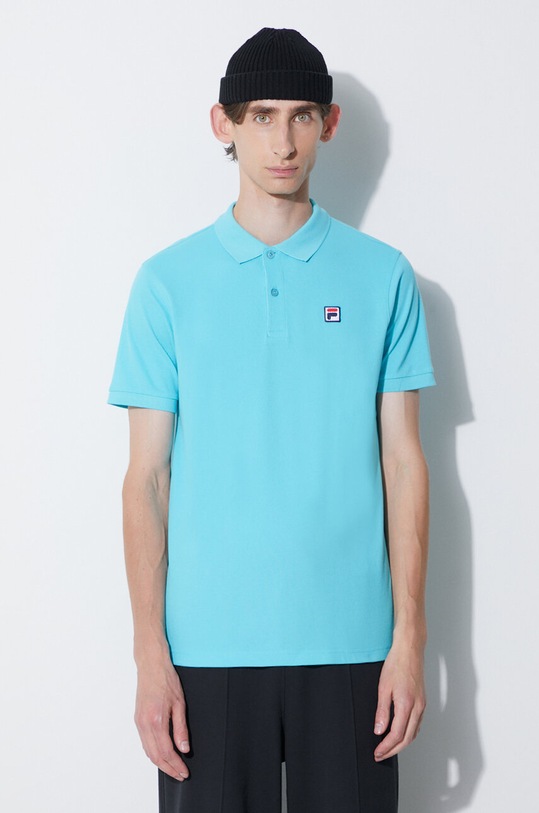Bavlnené polo tričko Fila jednofarebný modrá 682394