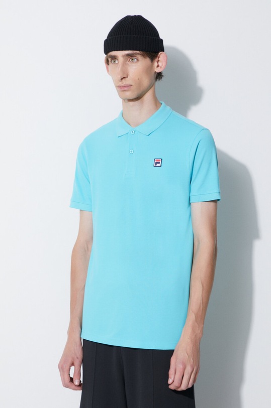 Bavlnené polo tričko Fila modrá 682394