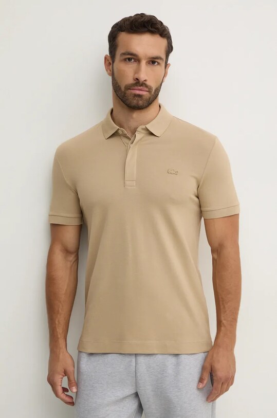 Lacoste polo shirt cotton beige PH5522