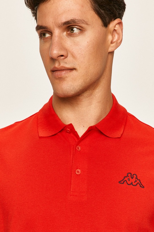 Kappa polo bawełniane czerwony 303173