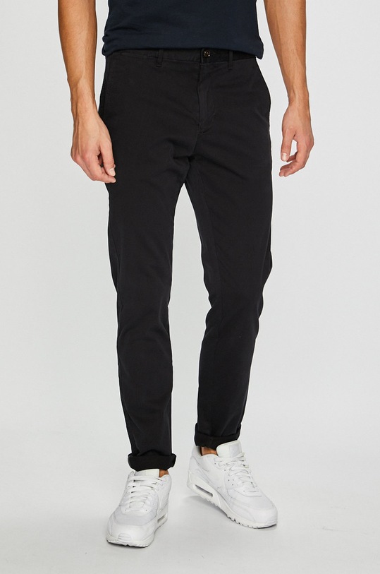 Tommy Hilfiger - Παντελόνι με ελαστάν μαύρο MW0MW08644